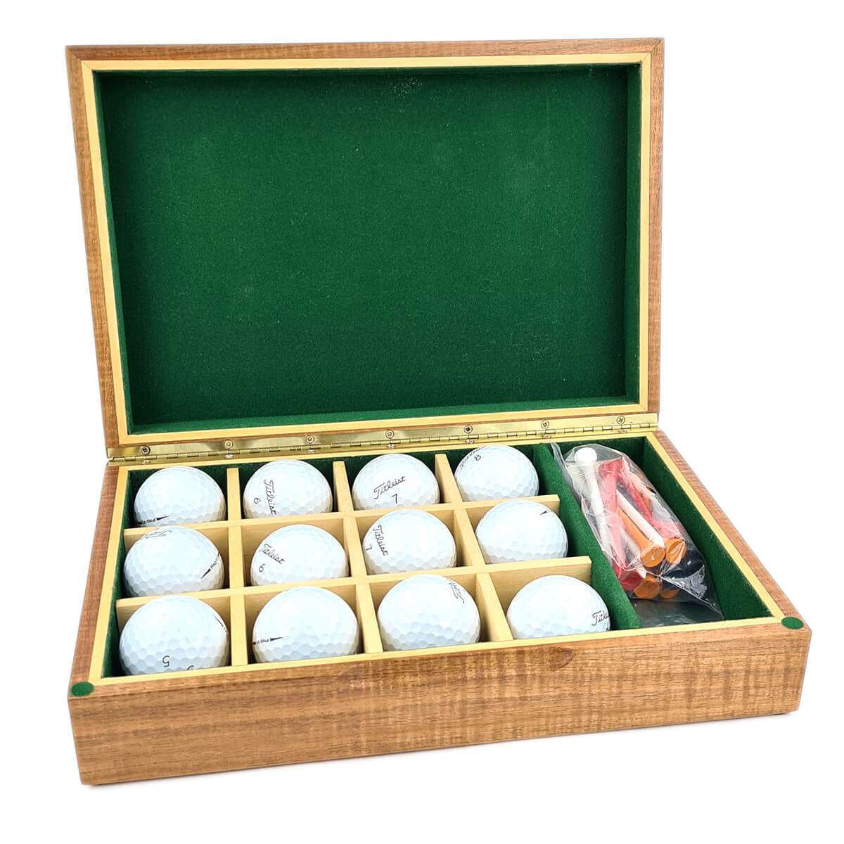 Tasmanian Blackwood Golf Ball Gift Box Large View