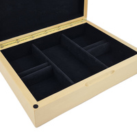 Tasmanian Huon Pine Medium Jewellery Box Fitted with Dividers Alternate Image Large View