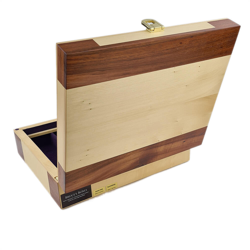 Jewel Box Fitted With Half Tray Contrasting Timbers Large View