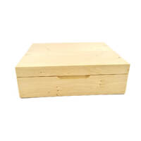 Tasmanian Huon Pine Jewel Box Fitted With Half Tray - Pink Lining Alternate Image Large View
