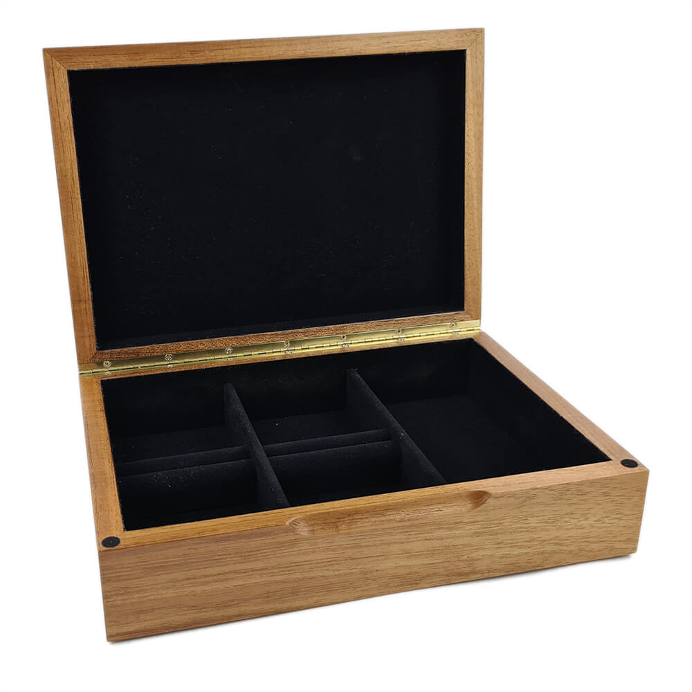 Tasmanian Blackwood Medium Jewellery Box Fitted with Dividers Large View