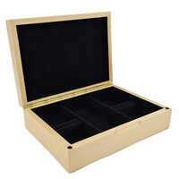 Tasmanian Huon Pine Medium Jewellery Box Fitted with Dividers Large View