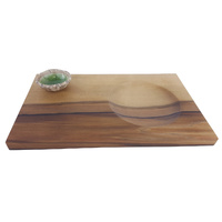 Tasmanian Burled Sassafras Cheese Board and Bowl Set Large View